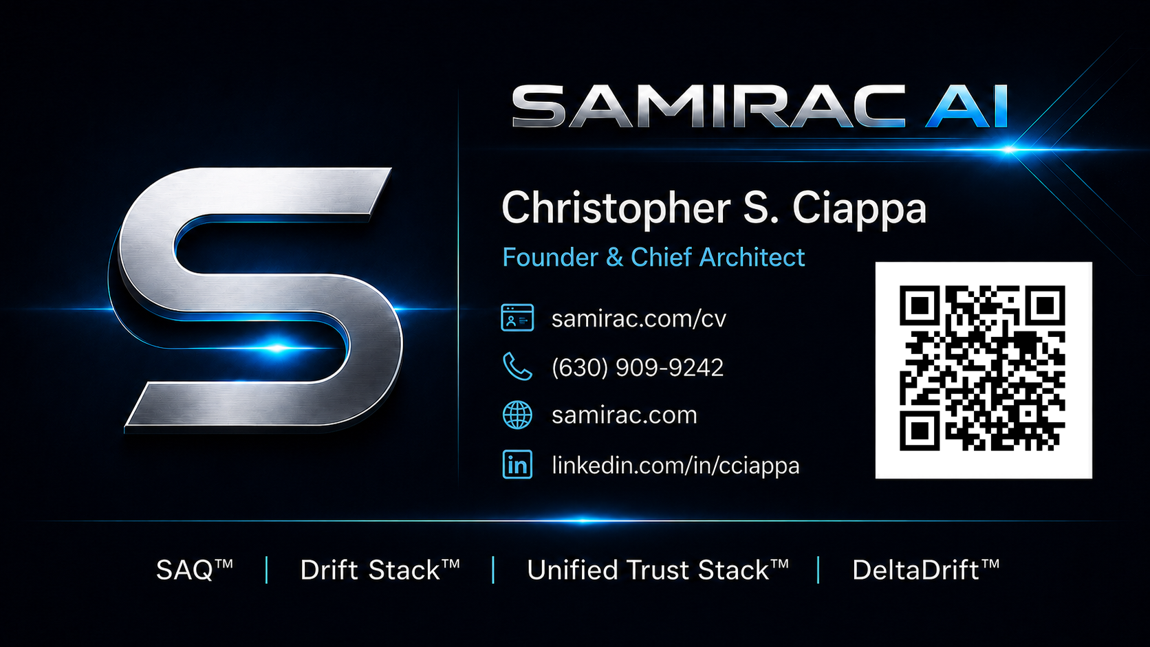 Christopher S. Ciappa Samirac AI business card front